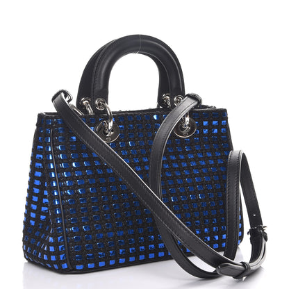 Christian Dior Metallic Tweed Mini Diorissimo Blue 3 of 7