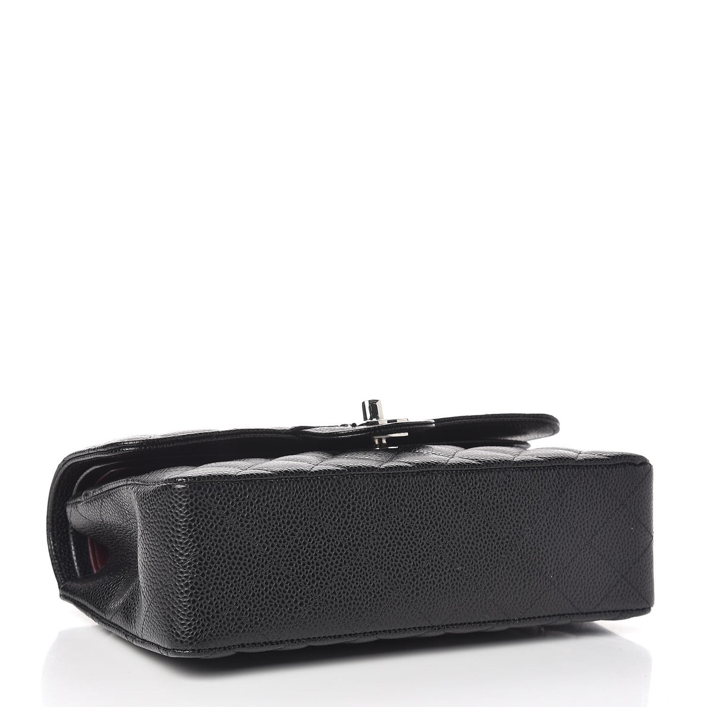 Caviar Quilted Small Double Flap Black