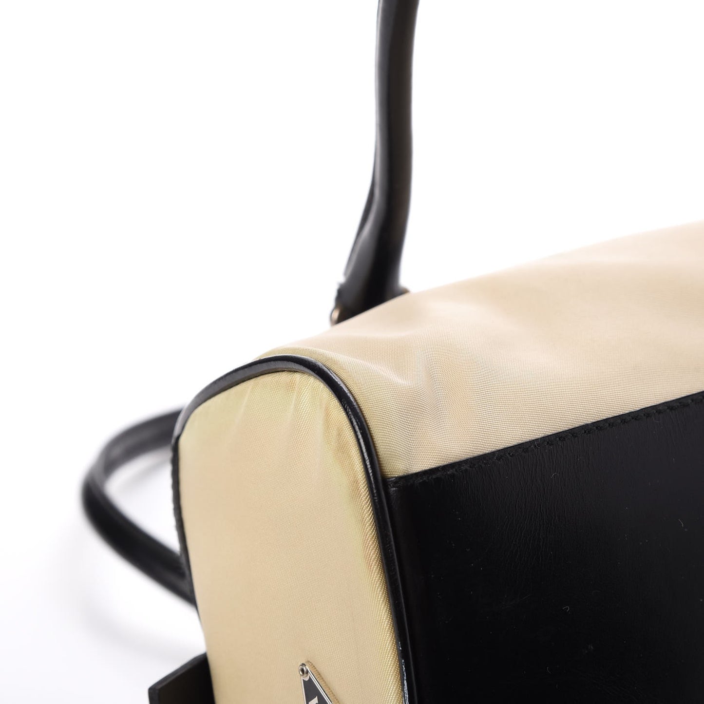 Tessuto Nylon Vitello Small Bowling Bag Black