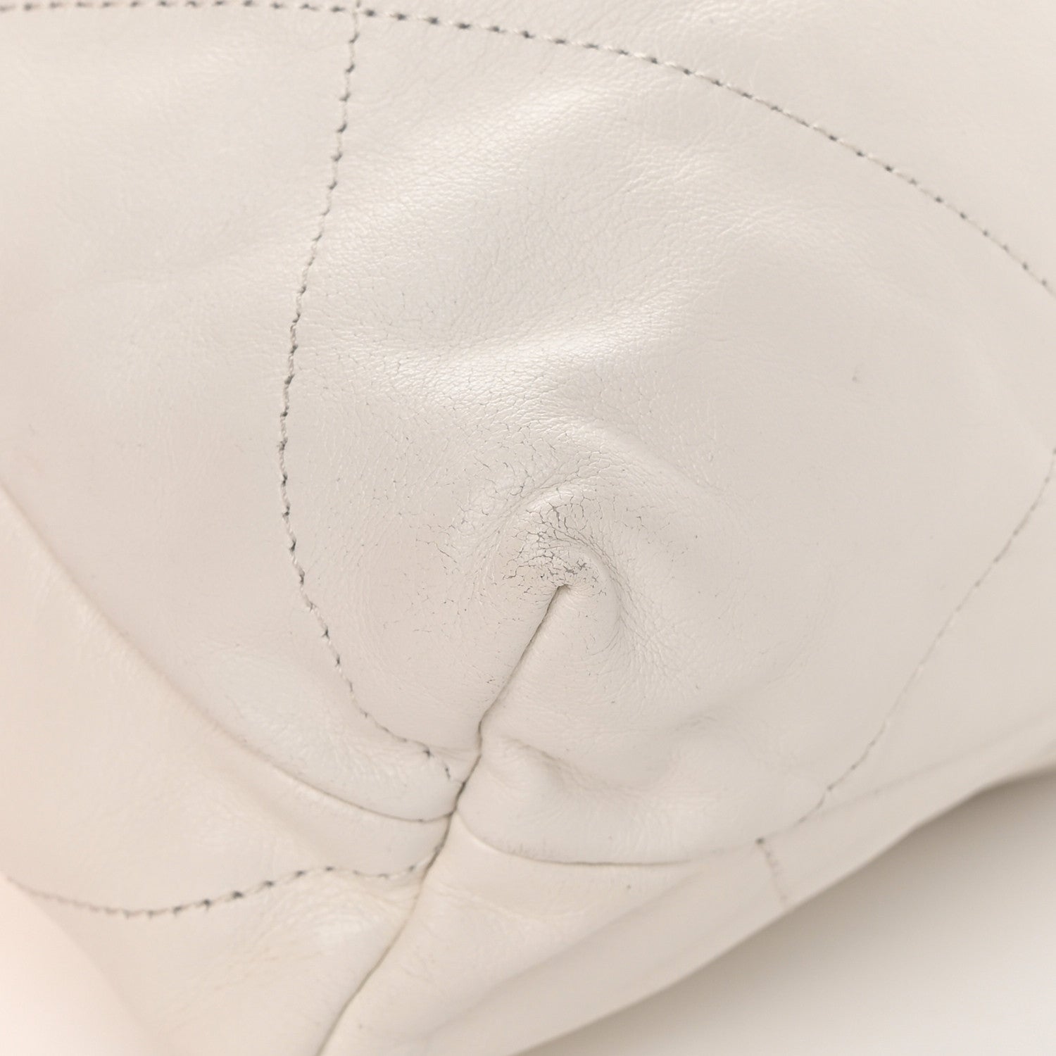 Chanel Shiny Calfskin Quilted Chanel 22 White 10 of 14