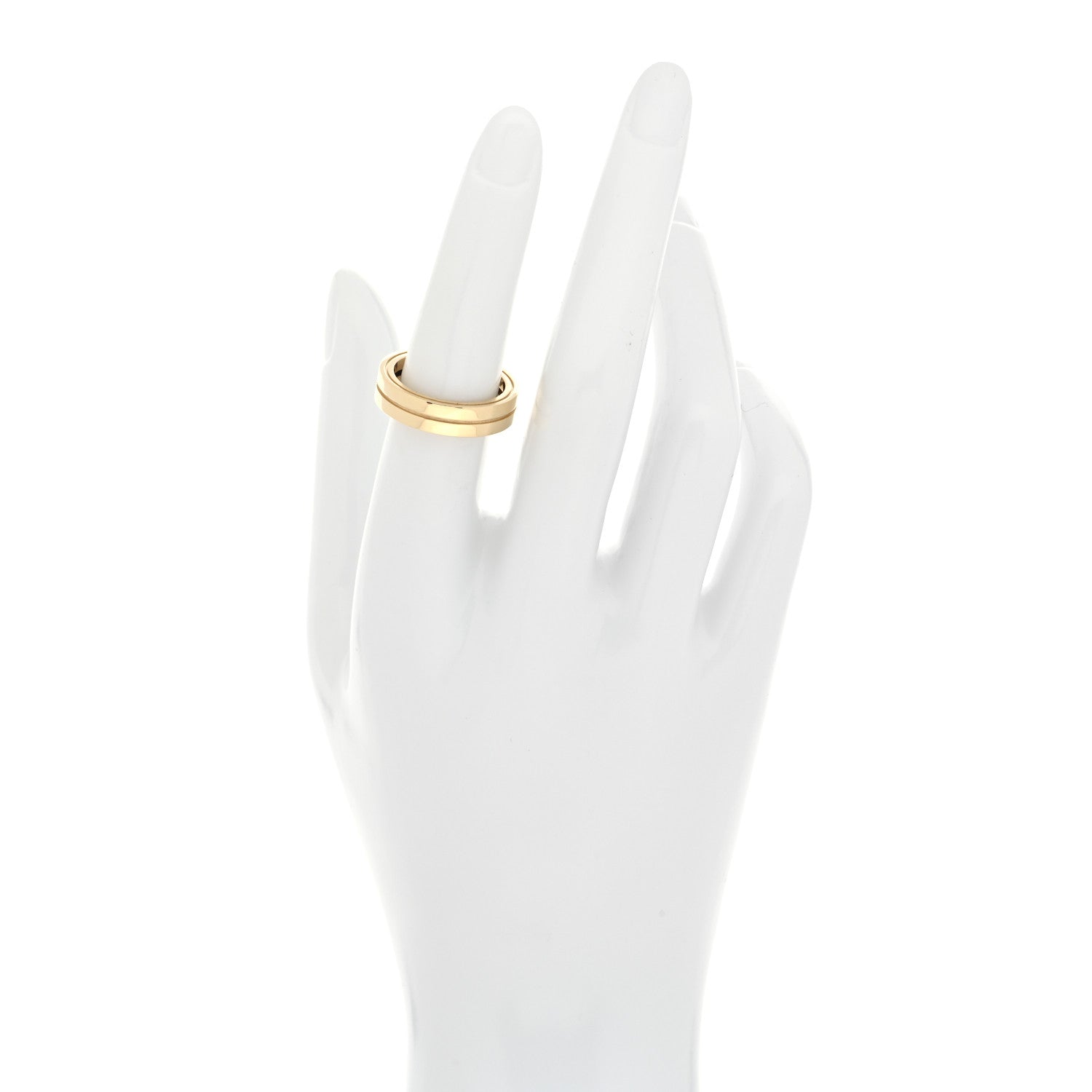 Roberto Coin 18K Yellow Gold Portofino Two-Row Ring 53 6.5 2 of 4