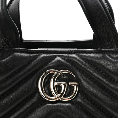 Gucci Lambskin Matelasse Small GG Marmont Betty Tote Bag Black 8 of 10