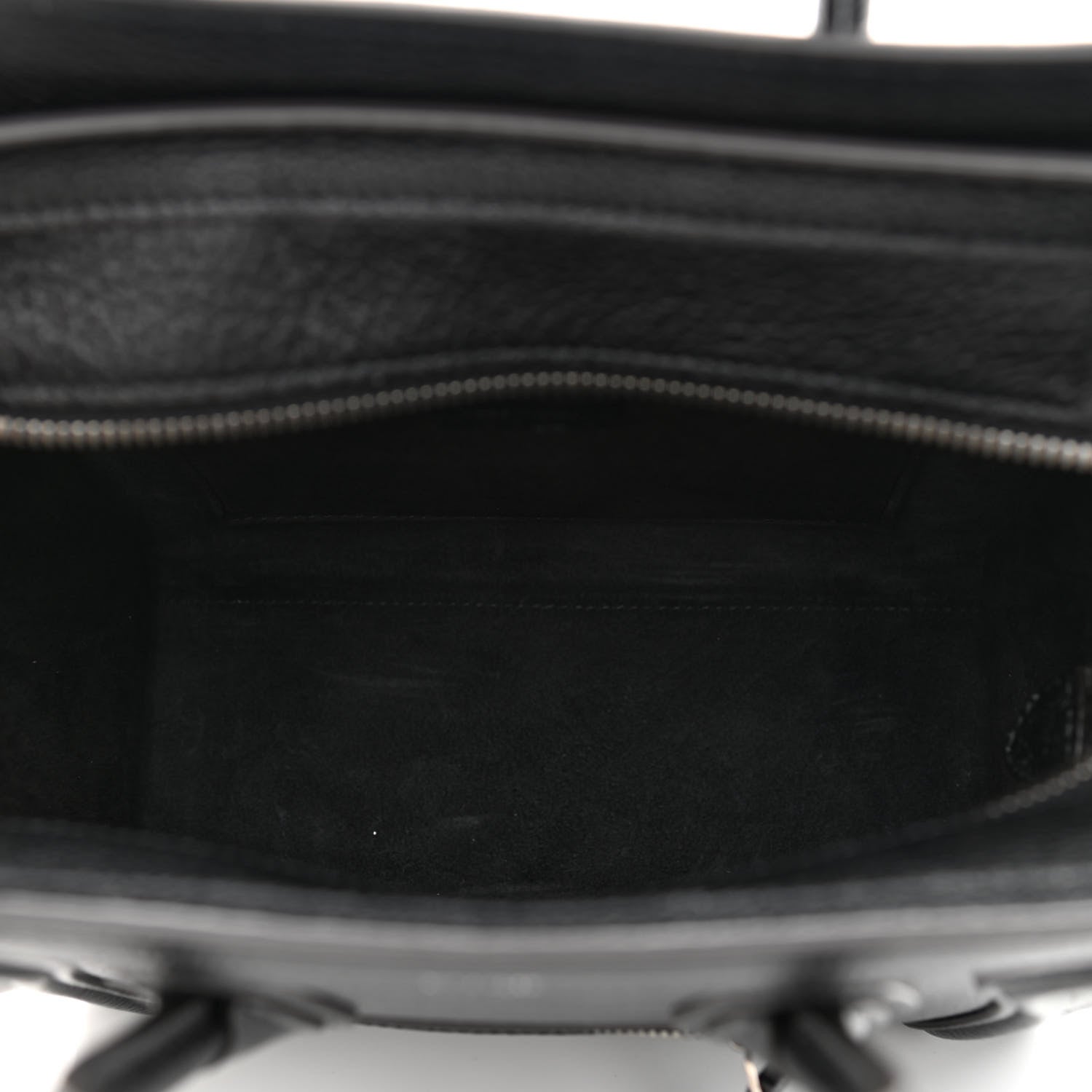 Celine Drummed Calfskin Nano Luggage Black 5 of 11