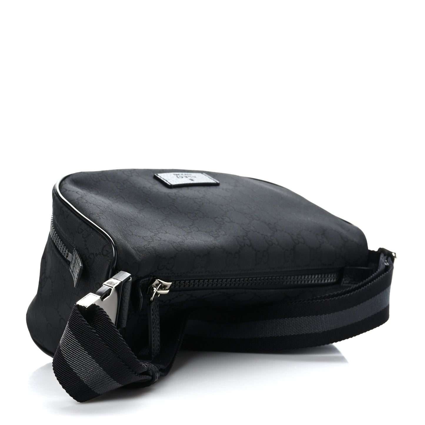 Nylon Monogram Fanny Pack Belt Bag Black