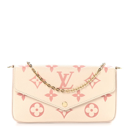 Louis Vuitton Empreinte Monogram Giant By The Pool Felicie Pochette Chain Wallet Creme Rose Trianon 1 of 10