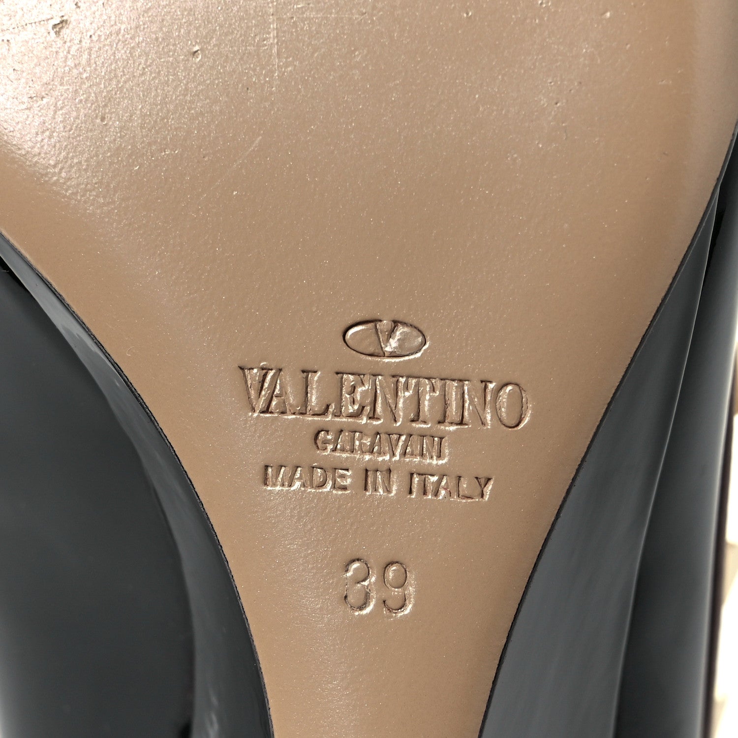 Valentino Garavani Patent Rockstud 70mm Wedges 39 Black Poudre 6 of 8