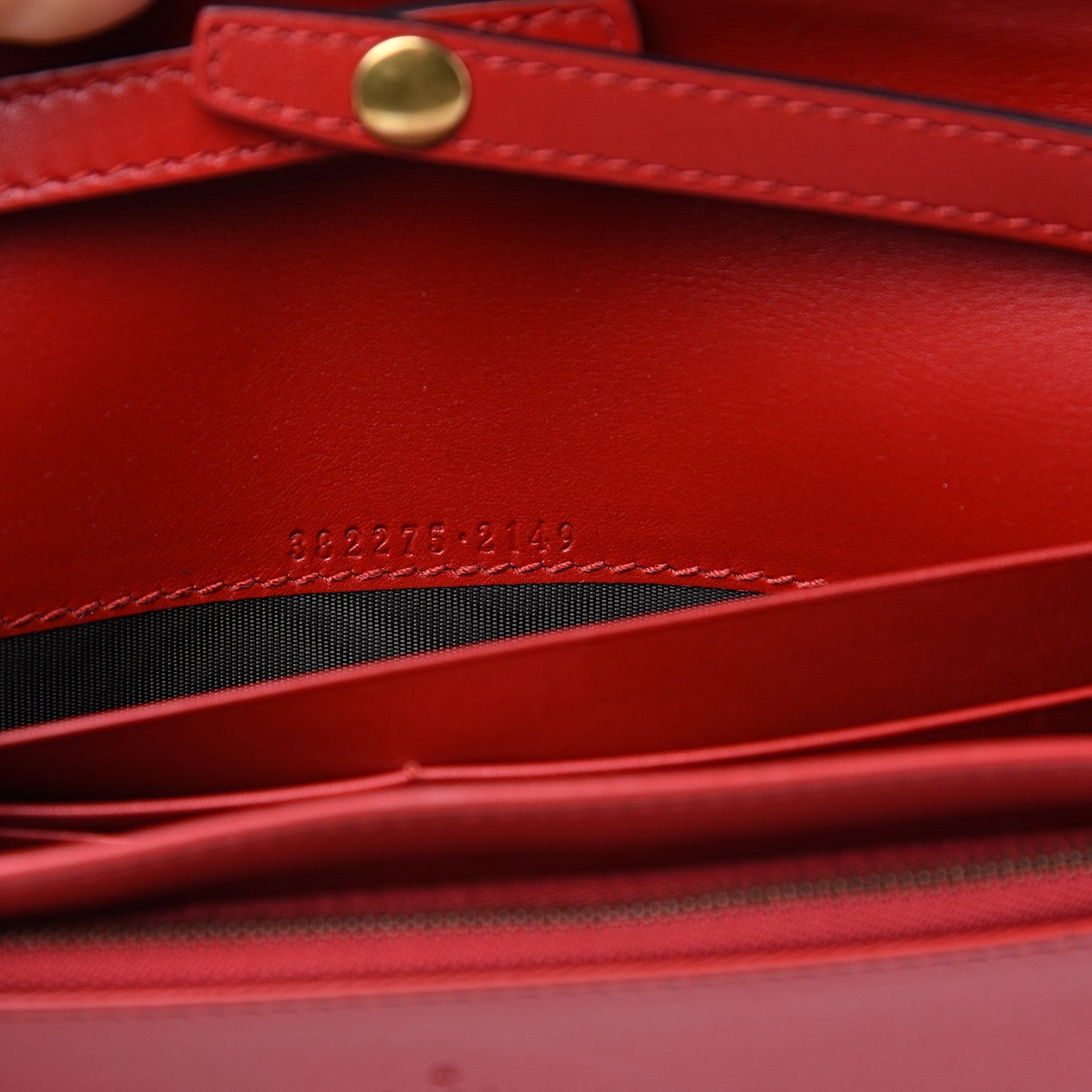 Gucci Calfskin Lady Web Convertible Wallet Hibiscus Red 5 of 9
