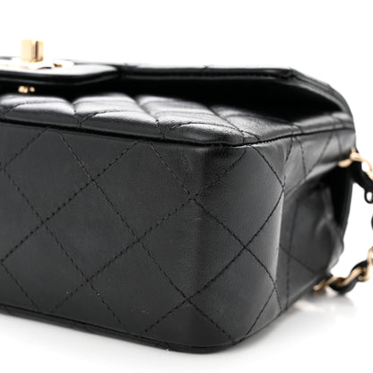 Chanel Lambskin Quilted Mini Rectangular Flap Black 10 of 11
