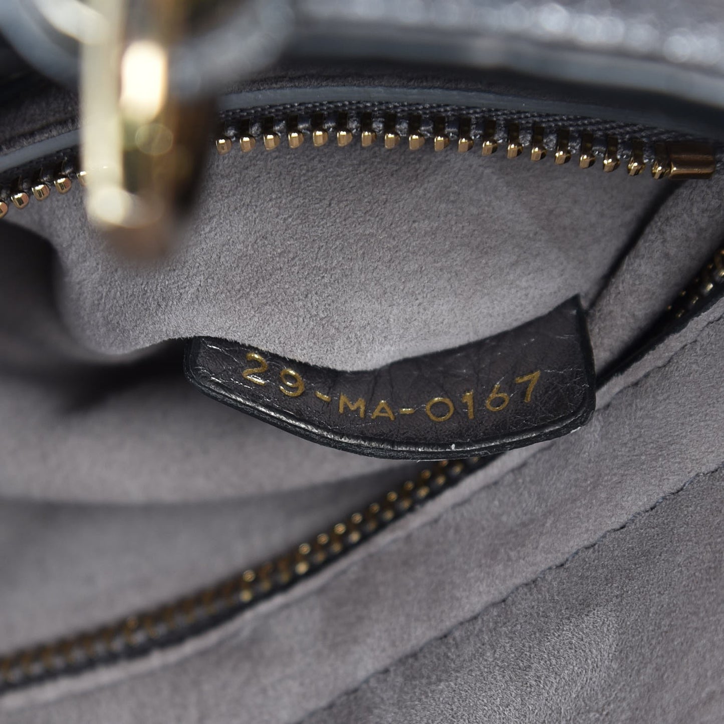 Metallic Grained Calfskin Cannage Small Supple Lady Dior Steel