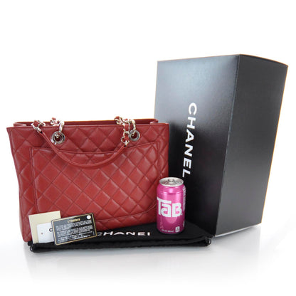 Chanel Caviar Grand Shopping Tote GST Red 3 of 11