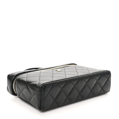 Chanel Caviar Quilted Top Handle Slim Vanity With Chain Black 4 of 10