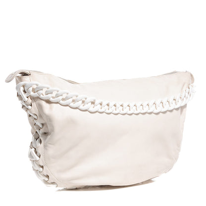 Chanel Calfskin Modern Chain Rhodoid Hobo White 3 of 7