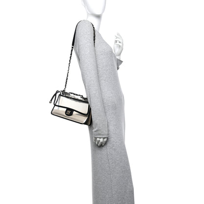 Chanel Lambskin PVC Sand By The Sea Flap With Pearl Strap Black 2 of 10