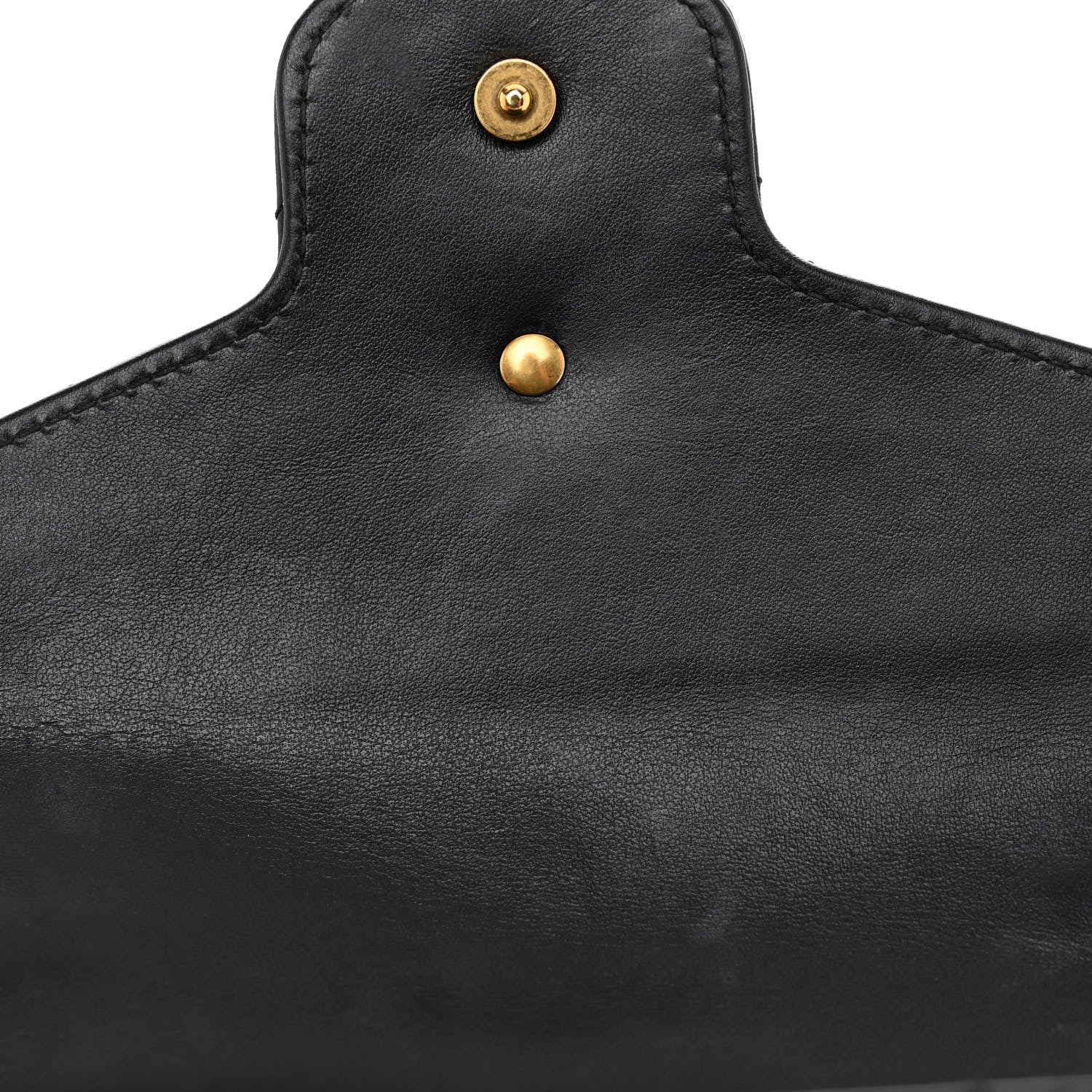 Gucci Calfskin Matelasse GG Marmont Chain Wallet Black 18 of 19