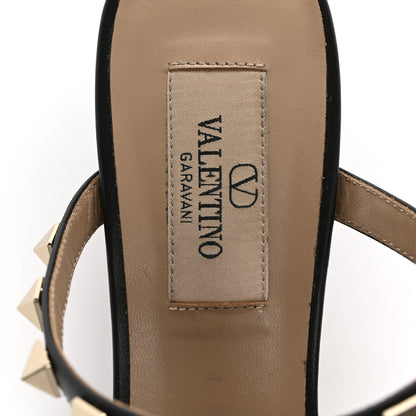 Valentino Garavani Calfskin Rockstud 60mm Caged Slide Sandals 36.5 Black 7 of 10