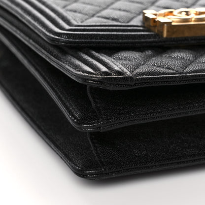 Chanel Caviar Quilted North South Boy Flap Black 7 of 9