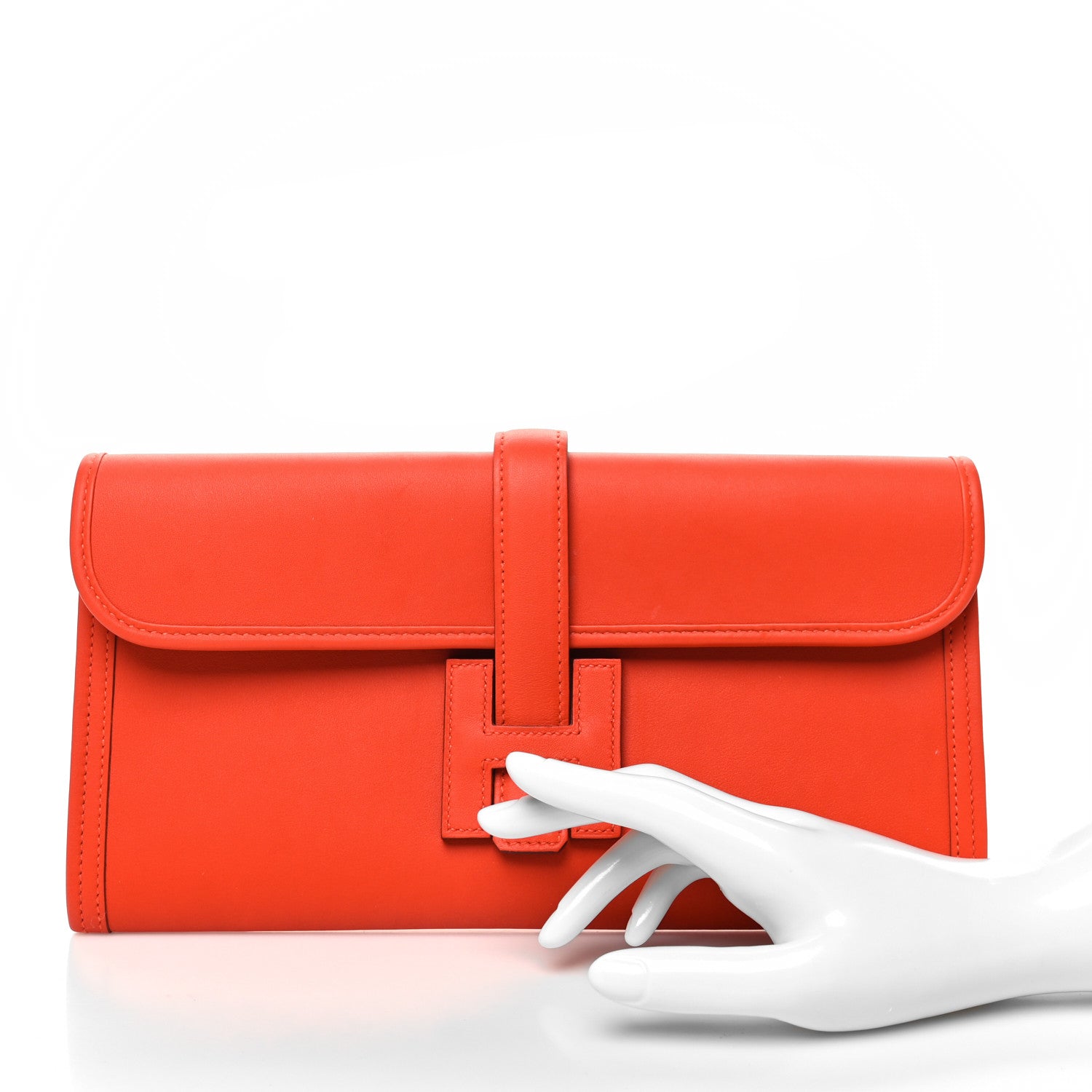 Hermes Swift Jige Elan 29 Clutch Capucine 2 of 11