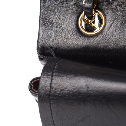 Chanel Lambskin Quilted Medium Double Flap Black 18 of 20