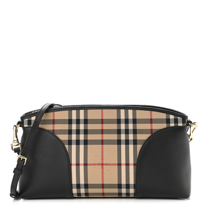 Burberry Horseferry Check Small Chichester Crossbody Clutch Bag Black 2 of 10