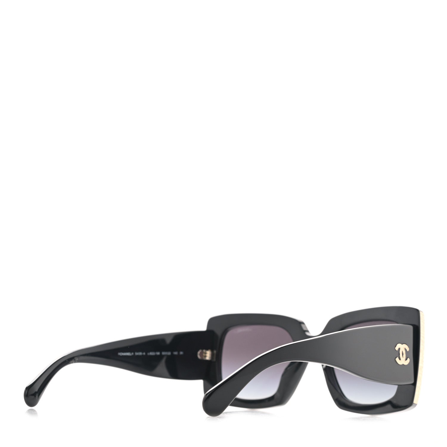 Chanel Acetate Rectangle Sunglasses 5435 Black 4 of 8