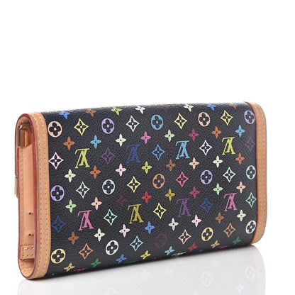 Louis Vuitton Monogram Multicolor Porte Tresor International Wallet Black 2 of 6