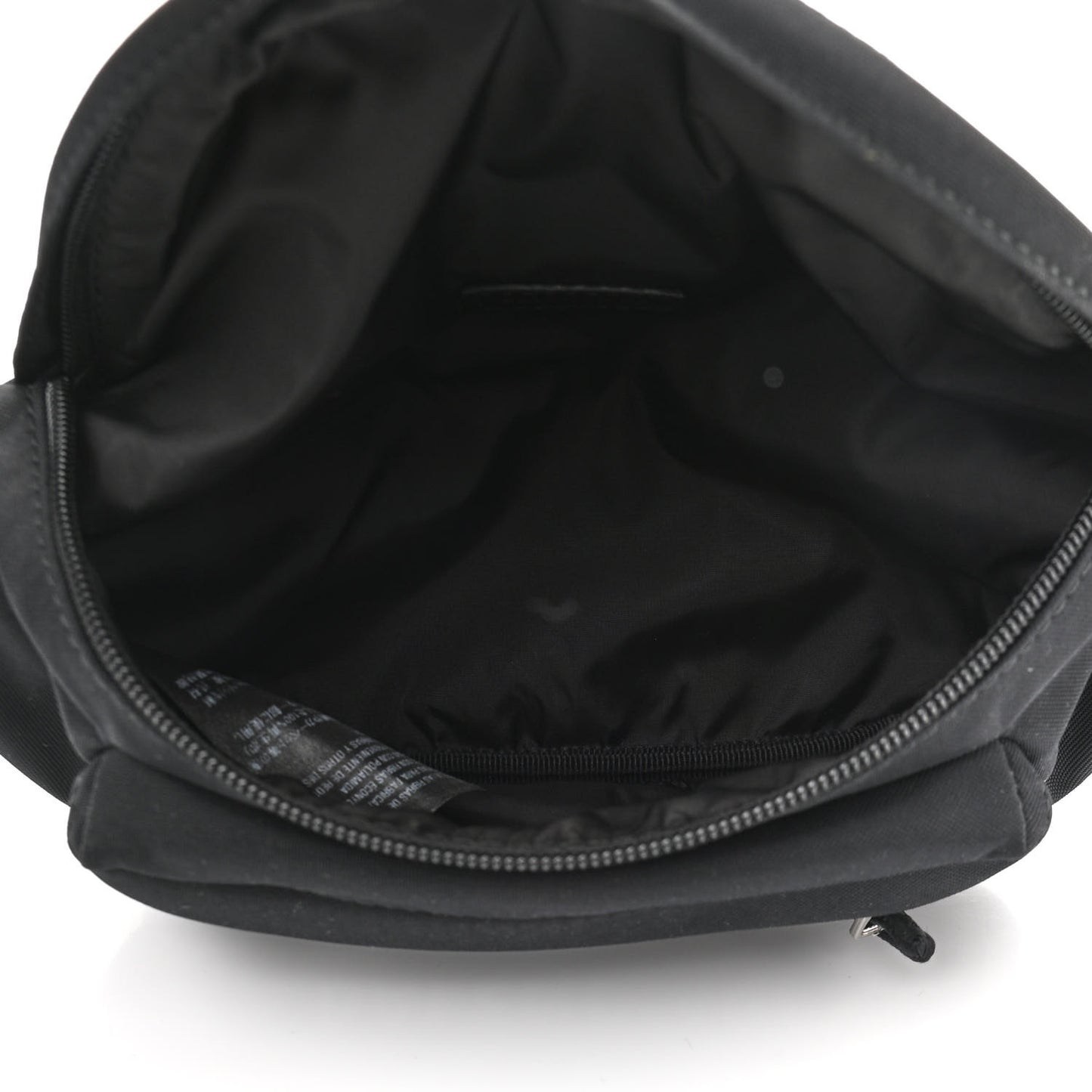 Sport Nylon Logo Embroidered Wheel Belt Bag Black White
