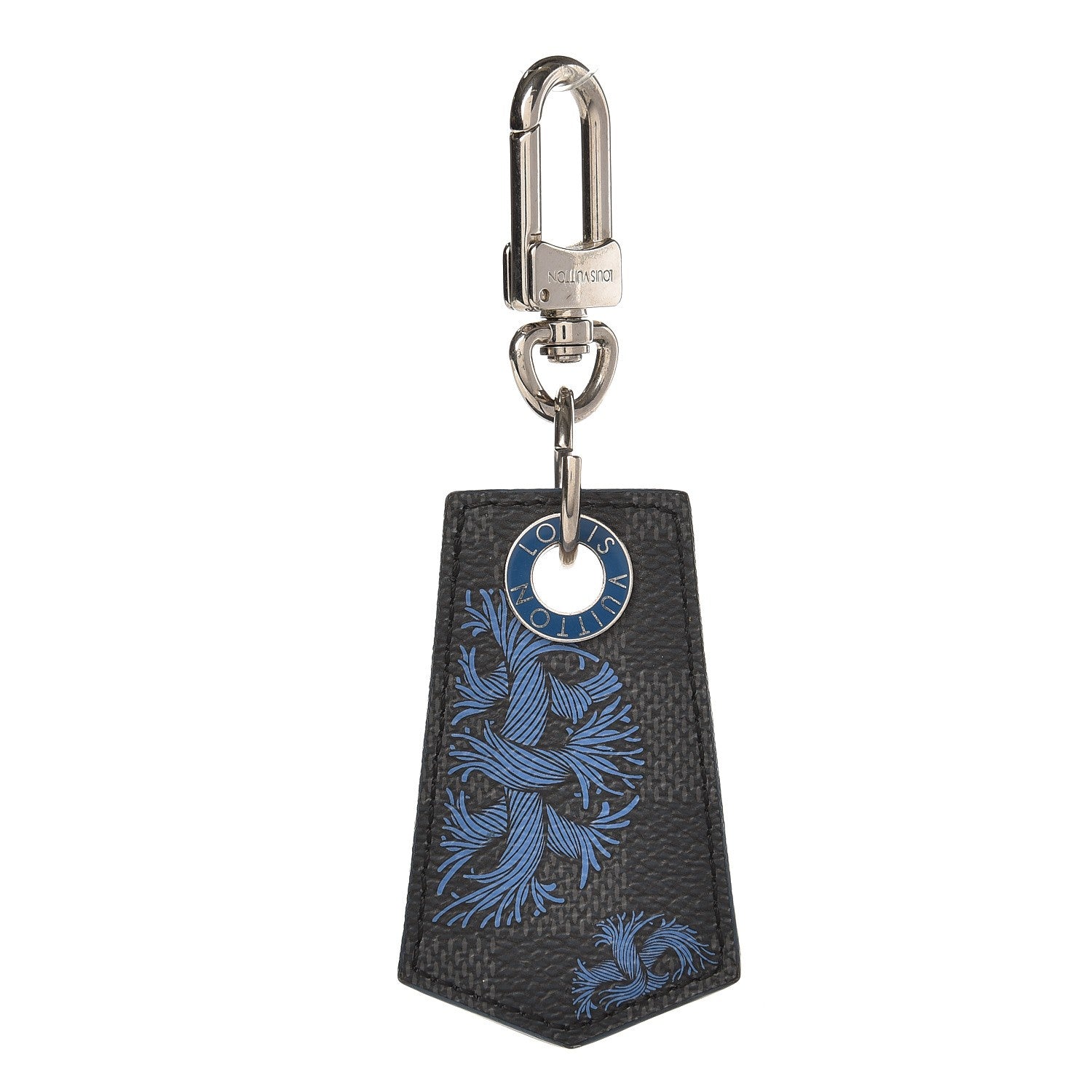 Louis Vuitton Damier Graphite Rope Enchappe Key Holder Blue 1 of 3