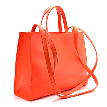 Telfar Vegan Leather Medium Shopping Bag Orange 3 of 9