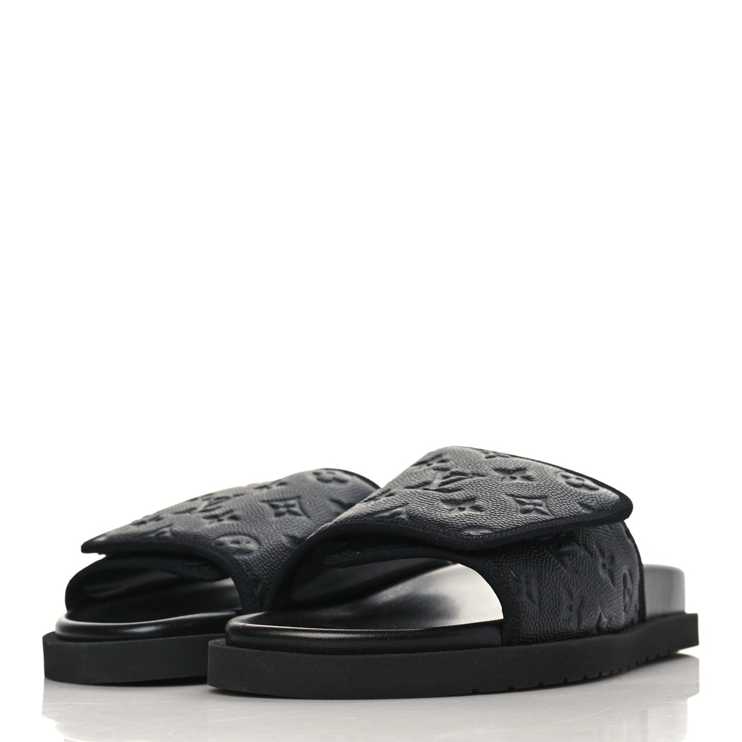 X NBA Calfskin Monogram Embossed Mens Miami Mule 9 Black