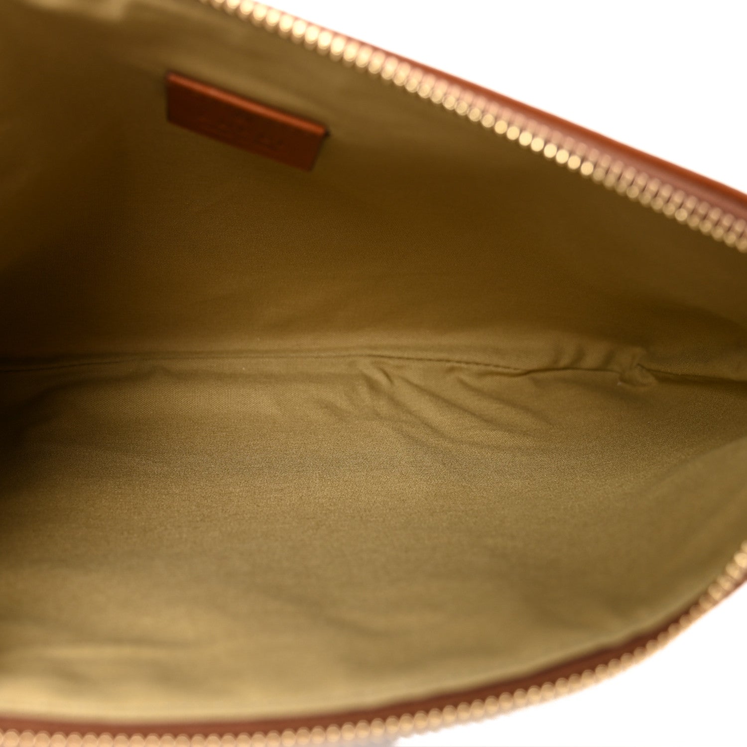 Gucci Vintage Canvas Web Pouch Sand Cuir 5 of 7