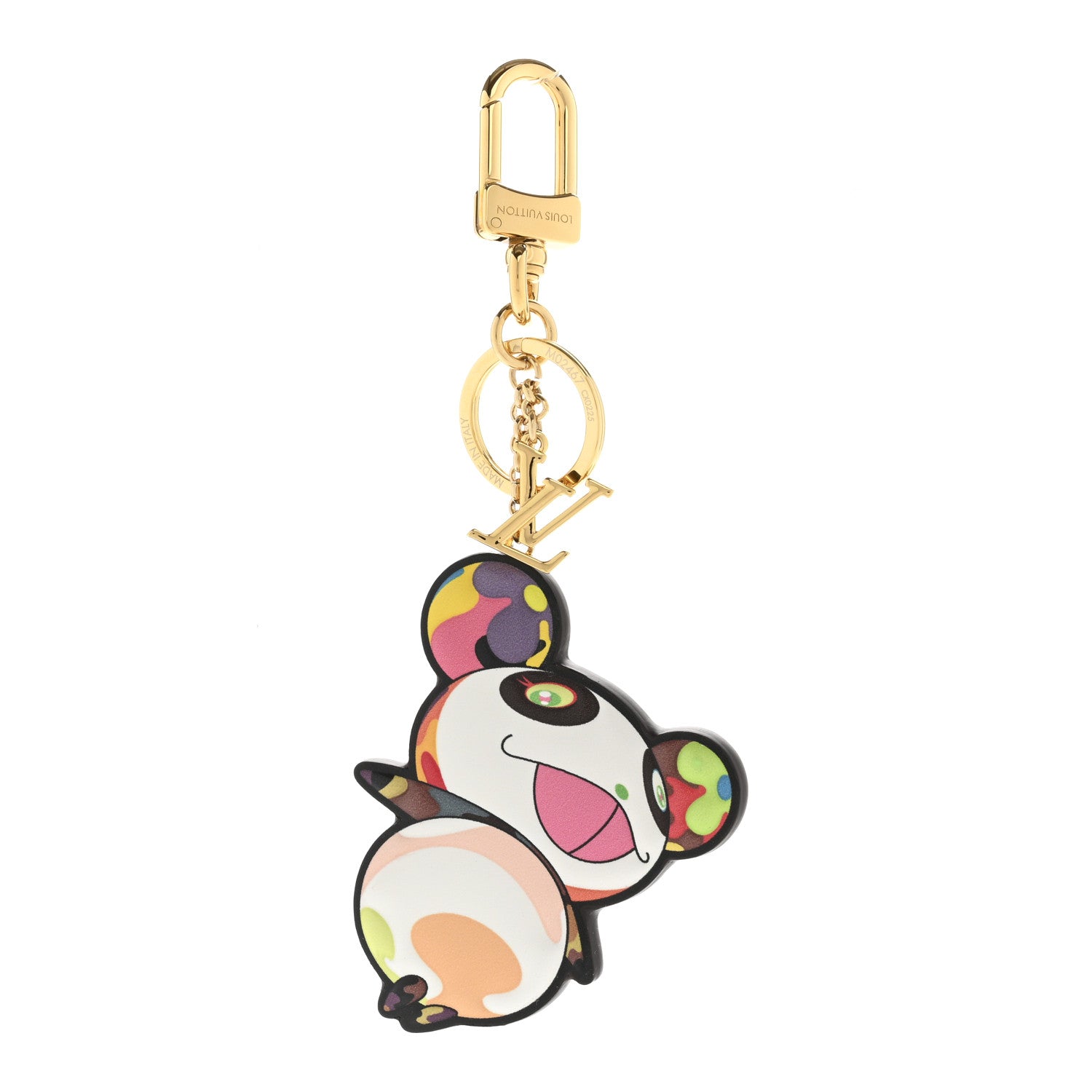 Louis Vuitton LV x TM Cowhide Monogram Superflat Panda Key Ring Bag Charm Multicolor 1 of 4