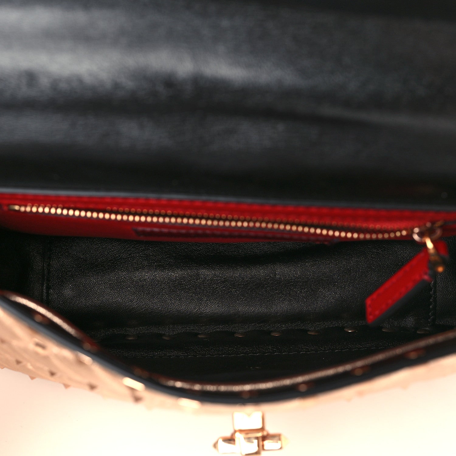 Valentino Garavani Metallic Nappa Medium Rockstud Spike Shoulder Bag Rame 4 of 7