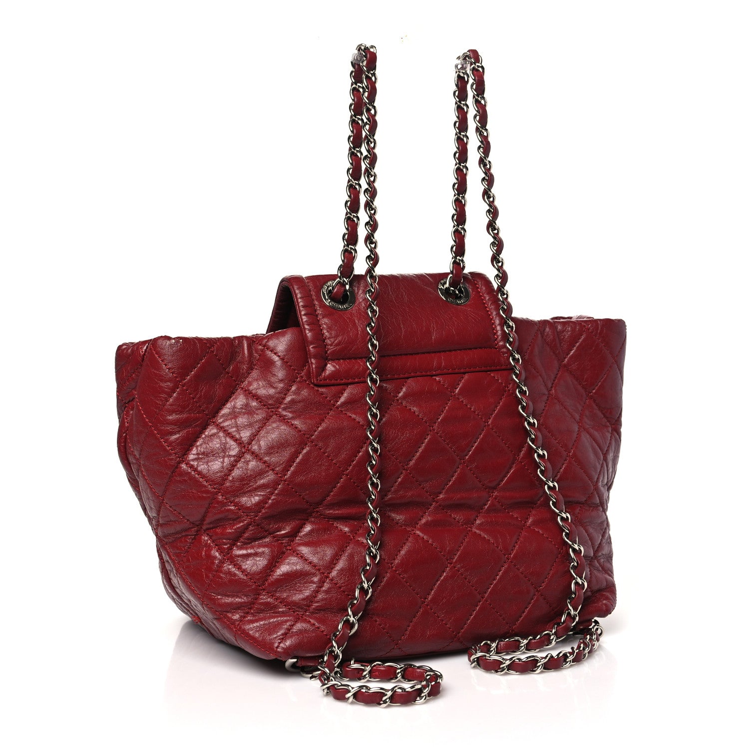 Chanel Lambskin Quilted Beijing Backpack Red 4 of 12