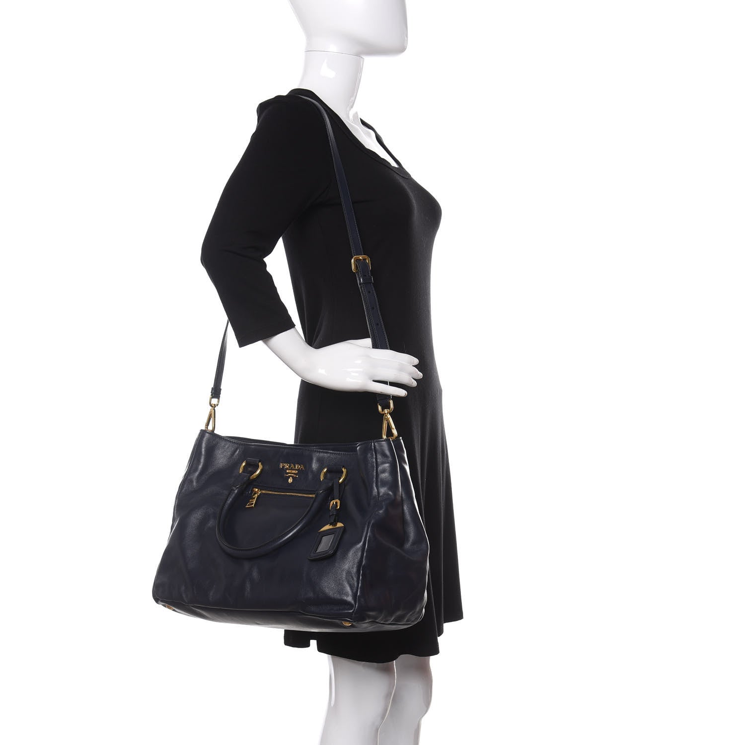 Prada Soft Calfskin Tote Baltico 2 of 10