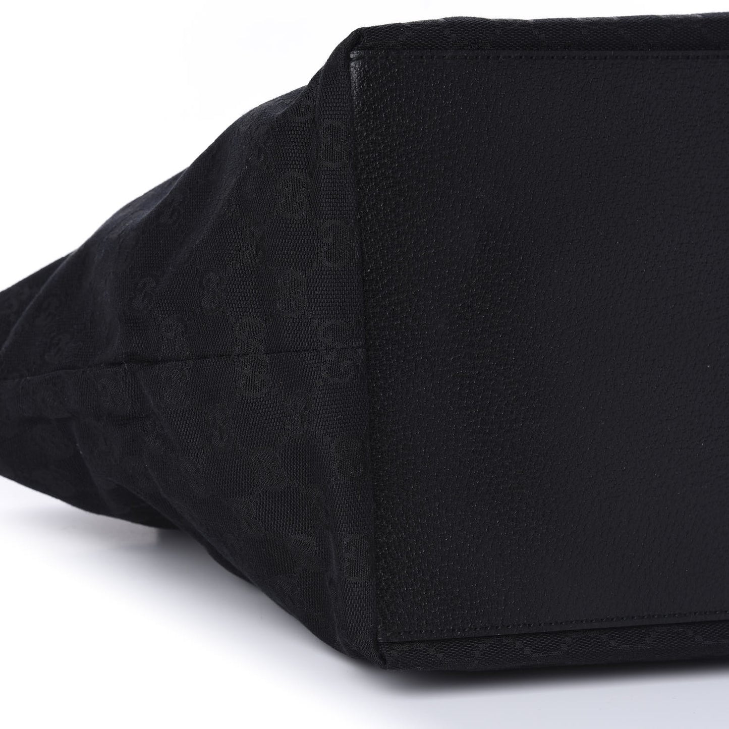GG Monogram Medium Web Handle Bucket Tote Black