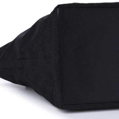 Gucci GG Monogram Medium Web Handle Bucket Tote Black 6 of 10