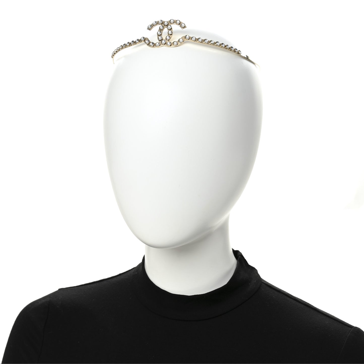 Metal Crystal CC Headband Light Gold