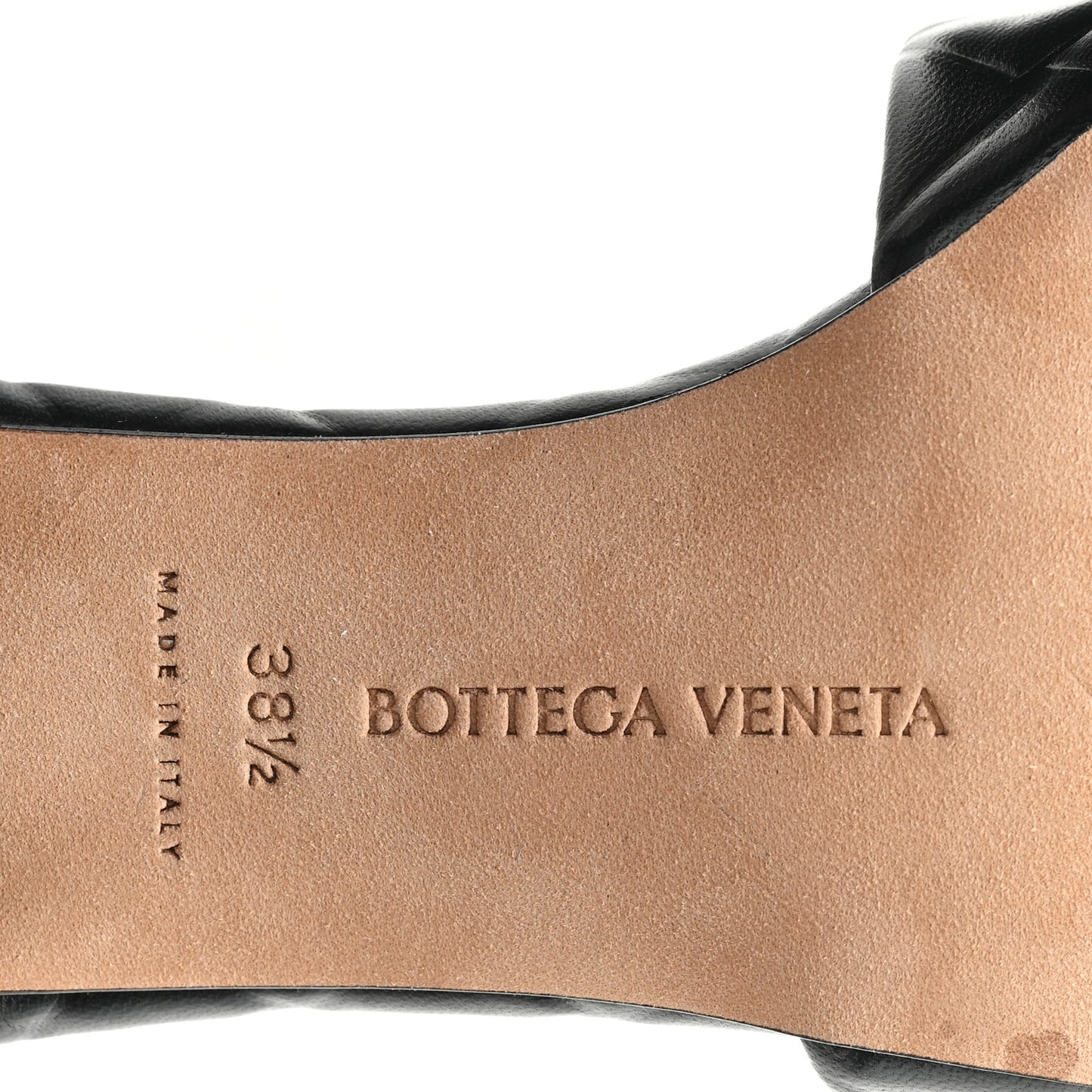 Lambskin Weaving Effect Amy Sandals 38.5 Black