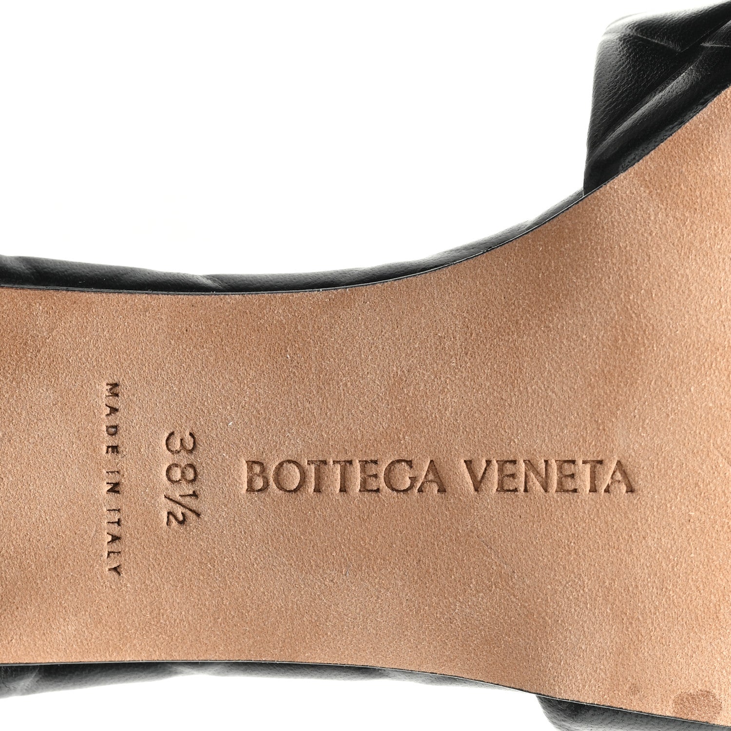 Bottega Veneta Lambskin Weaving Effect Amy Sandals 38.5 Black 7 of 8