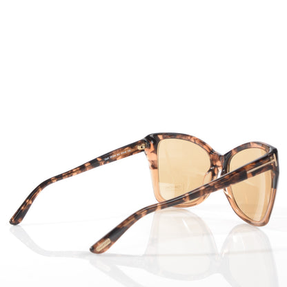 Tom Ford Carli Oversize Square Cateye Sunglasses TF295 Blonde Havana 2 of 7