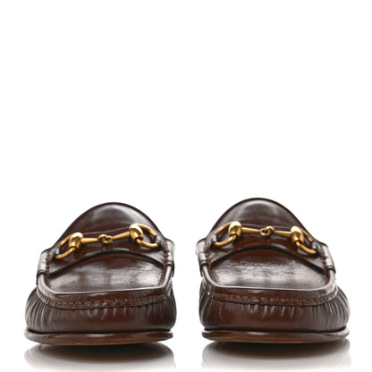 Gucci Goatskin Mens Horsebit Slippers 5 Light Brown 2 of 9