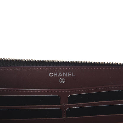 Chanel Caviar Quilted Large Gusset Zip Around Wallet Black 5 of 7