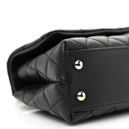 Chanel Caviar Quilted Extra Mini Coco Handle Flap Black 9 of 10