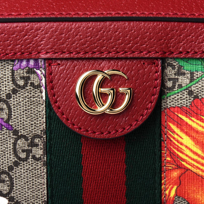 Gucci GG Supreme Monogram Flora Web Small Ophidia Top Handle Shoulder Bag Hibiscus Red 4 of 4