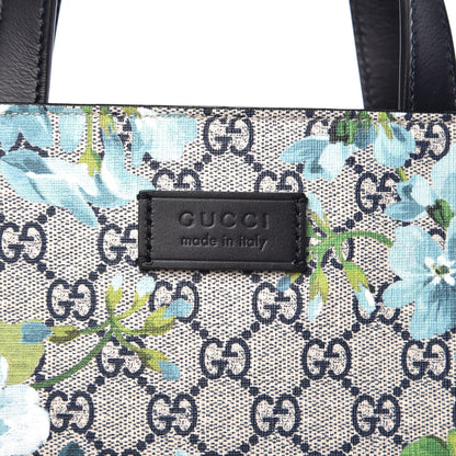 Gucci Soft GG Supreme Monogram Blooms Vertical Tote Blue 8 of 11