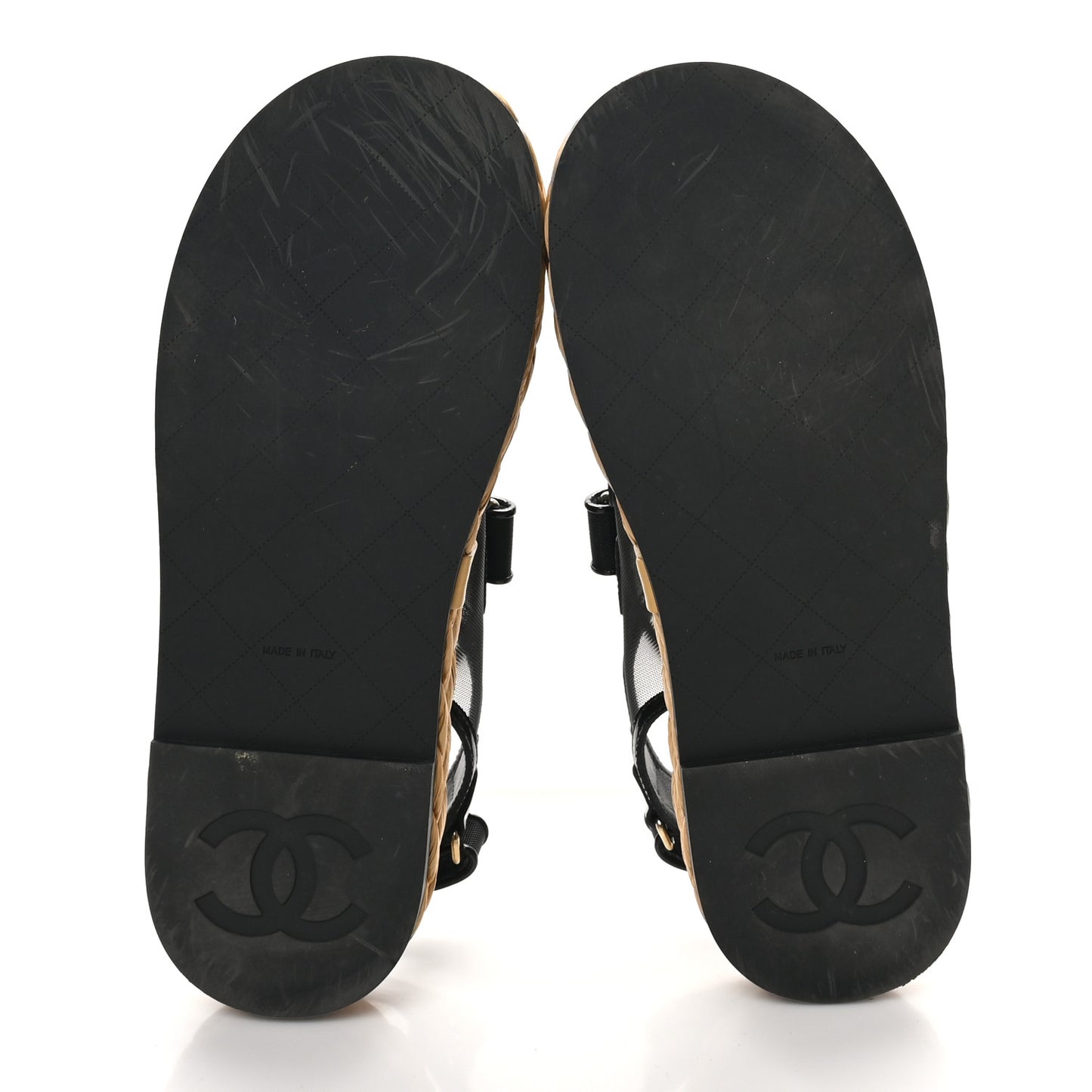Mesh Patent Calfskin Velcro Dad Sandals 40 Black