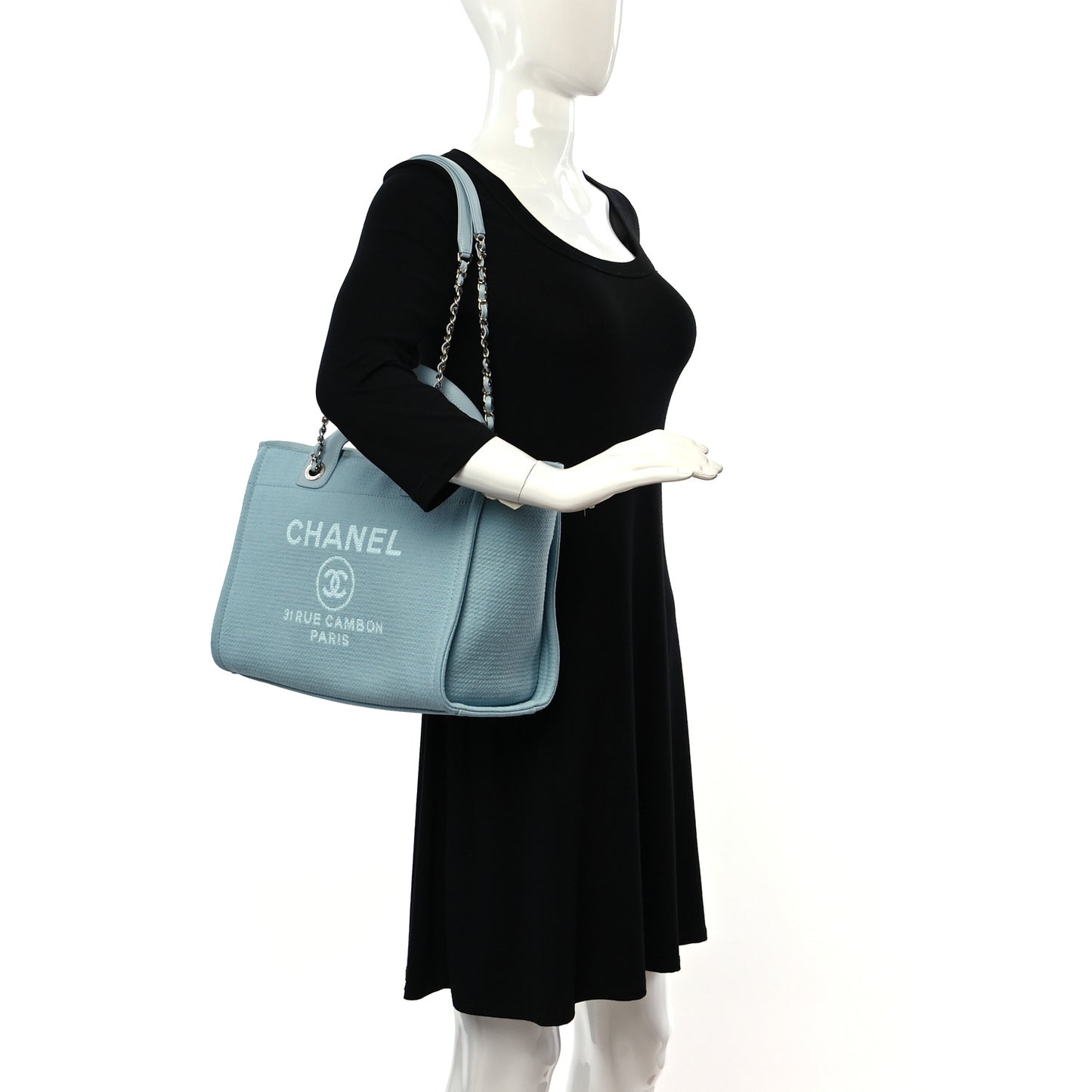 Mixed Fibers Small Deauville Tote Light Blue