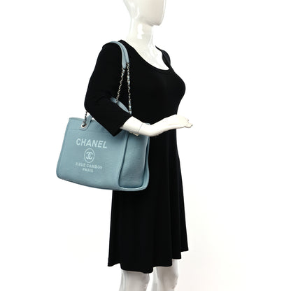 Chanel Mixed Fibers Small Deauville Tote Light Blue 2 of 10