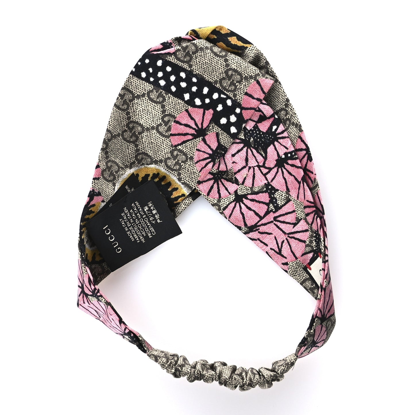 Silk Monogram Bengal Tiger Print Duchesse Headband Pink