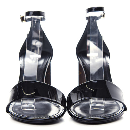 Louis Vuitton Patent Monogram Silhouette Sandals 38.5 Black 2 of 10